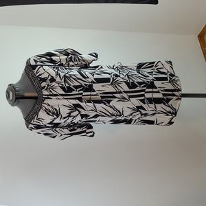 BCBG Max Azaria Shirt dress black/white boat neck size M